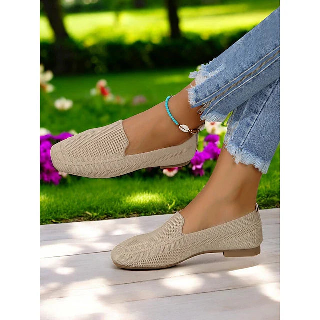 Mocassins plats tricotés