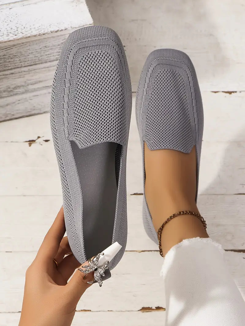 Mocassins plats tricotés
